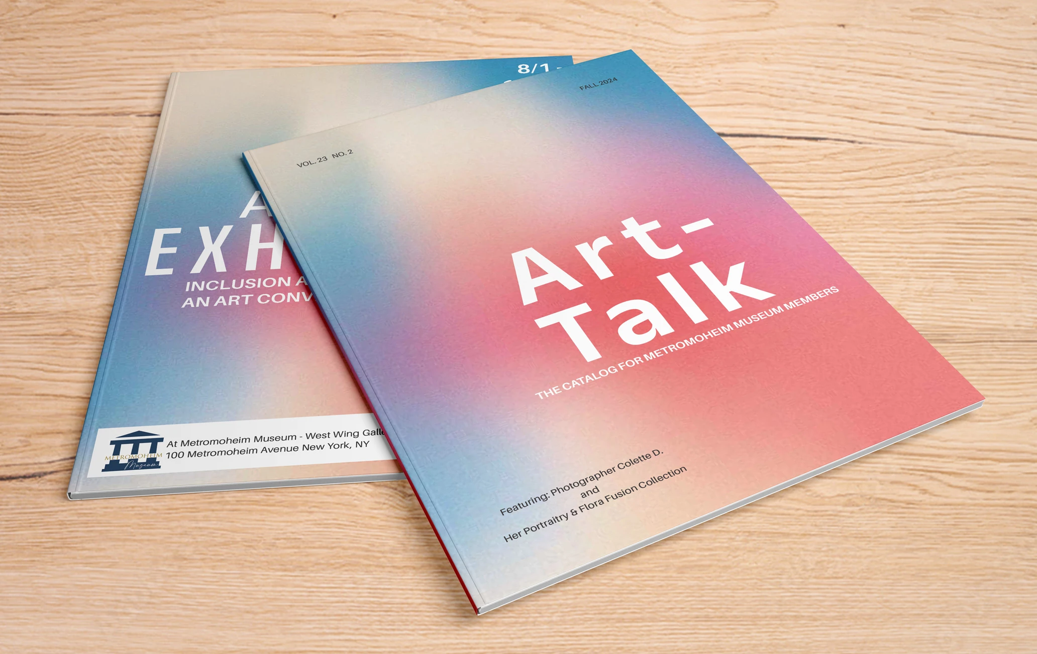 Art-Talk Catalog Mockups Front and back views
