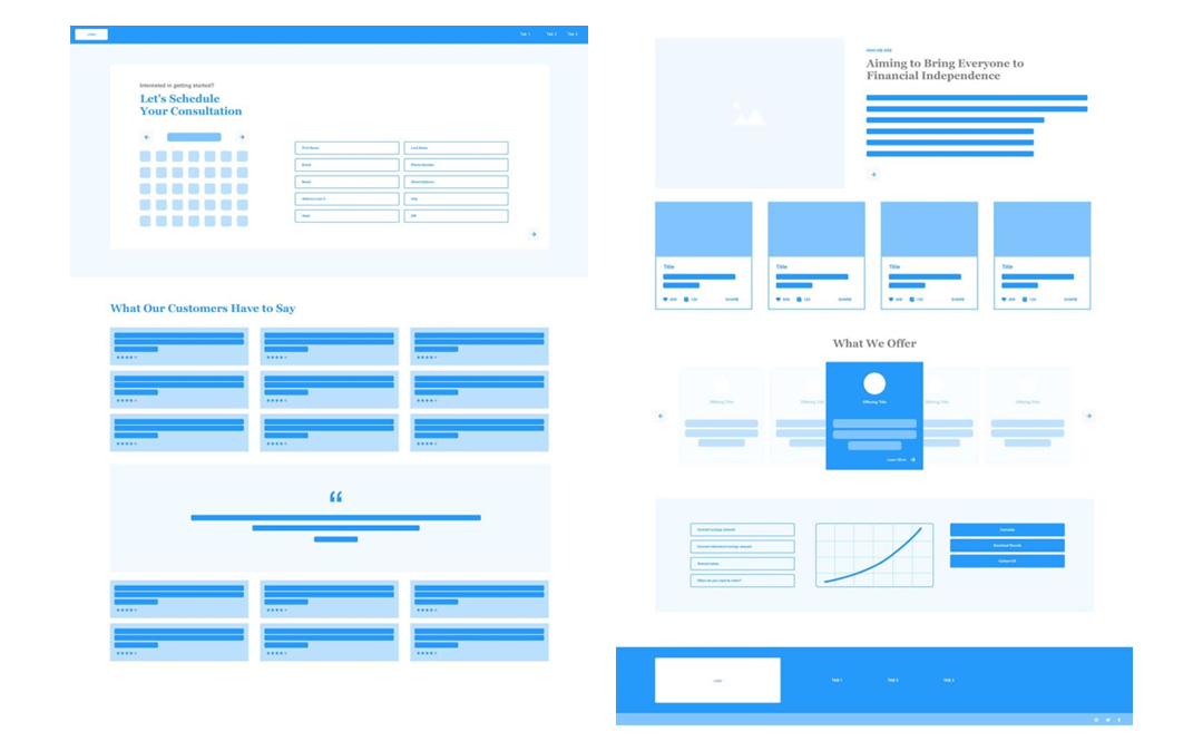 FutureFunds Previous wareframe