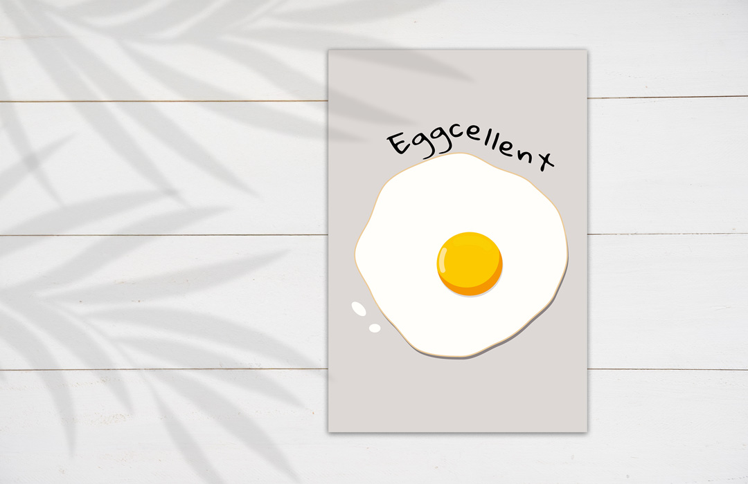 Egg postcard mockup