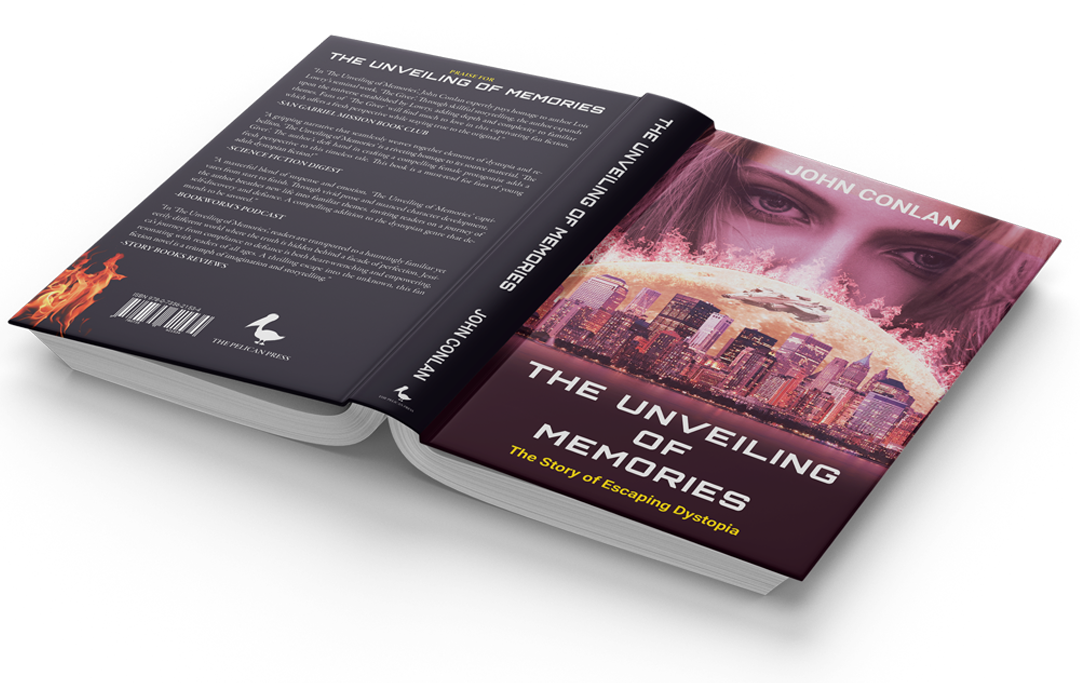 The Unveiling Memories Book Jacket Mockup front & back view